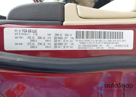 2016 Jeep Grand Cherokee Limited from USA, damaged, VIN 1C4RJEBG5GC500000